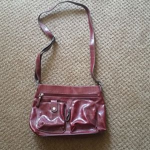 Faux croc handbag